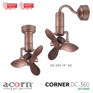Acorn Corner DC-360 | 16 Inch Corner Fan | Complimentary 2 Hanging Systems | SMART App