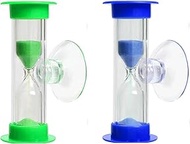 GIONAR Set of 2 Hourglass Teeth Brushing Children, Blue Hourglass 3 Minutes, Green Hourglass 2 Minut