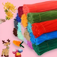 【Manila stock】100PCS 6-8MM Colored Chenille Wires Fluffy Sticks DIY Craft Fuzzy Stems Twist Wire For
