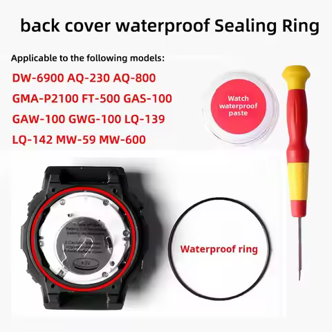 DW6900 AQ230 Dust Ring Gasket For Casio DW-6900 AQ-230 AQ-800 LQ-139 LQ-142 FT-500 MW-59 Rear Cover