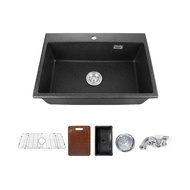 KITCHEN STUDIO ซิงค์แกรนิต 1 หลุม KSS-6047-4C-GBK