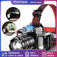 MonQiQi LED Senter Kepala Super headlight flashlight  Are Super Bright Rechargeable Waterproof LED L