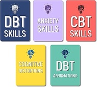 DBT Flashcards - Dialectical Behavior Therapy Coping Skills Cards | CBT Skills | Anxiety Coping Skil