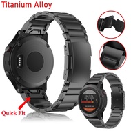 26mm 22mm Titanium Alloy Metal Band Replace Wristband Quick Fit Strap For Garmin Fenix 7X 7 Pro 6X 6 5X 5 Plus 3 3HR 2 Forerunner 965 955 945 935