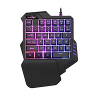 Gaming Keyboard And Mouse Combos RGB Backlit One-Handed Keypad Mice 3200 DPI with Game Converter for