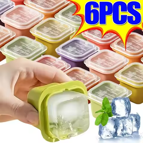 6-1pcs Creative Ice Cube Makers Square Ice Cube Moulds Reusable Mini Ice Cube Mold Whiskey Drink Fre