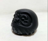 黑曜石 達摩 水晶 擺件