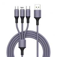 3 in 1 สายชาตแบตเร็ว สายชาร์ทไอโฟน XR 14 13 11 XR X XS 7 8 Plus Type C Micro USB สายชาร์จเร็วซิลิโคน