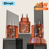 Elough 45W Transparent USB Charger PD Type C Power Charger Adapter