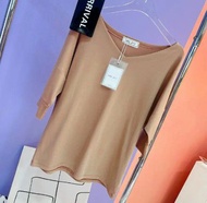 030 เสื้อยืดคอวีแขนศอก สไตล์หลวม โอเว่อร์ไซร์oversize