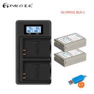 PALO Camera Battery Olympus BLN-1 BLN 1 LED USB Charger for Olympus OM-D E-M1 E-M5 Mark II PEN-F E-P5 EM1 EM5 PENF EP5