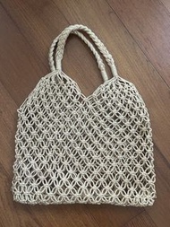 網袋 棉繩編織袋 macrame tote bag