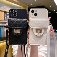 Fashion Card Bag Casing For OPPO Reno 8T 4G 5G Reno 7 4G reno 8 4G Reno 7Z 8Z 5G Reno 6Z 5G Reno 7Pro Reno 3 pro Reno 2Z 2F 4F Luxury Shoulder Bag Phone Case Zero Wallet Soft Cover