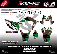 Stiker Decal MOTIF LORENG ARMY Crf - Dtracker - KLX 150l - KLX Bf - Gordon - WR FULL BODY