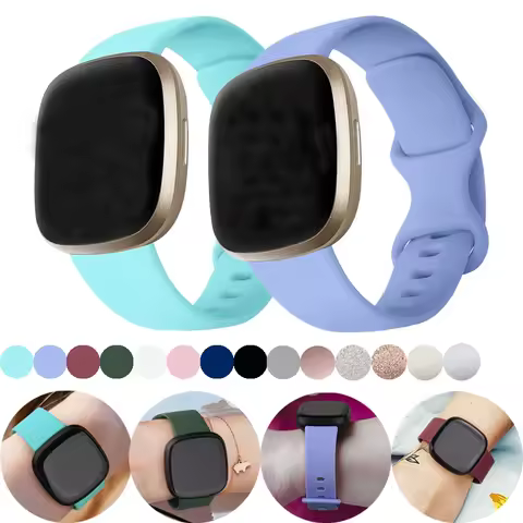 Watch Band for Fitbit Versa 3 Strap Silicone Wristband Replacement for Fitbit Sense Bracelet Correa 