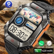 2023 New Military Smart Watch Men GPS Tracker 620mAh Battery Ultra Long Standby Compass Bluetooth Call Outdoor Sports Smartwatch