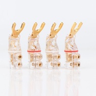 WBT Copper Gold-Plated Rhodium-Plated Solder-Free Type Y Plug Speaker Connector Banana Plug Banana P