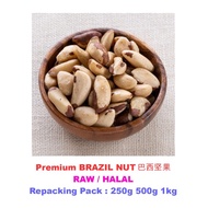 BRAZIL NUT kacang Brazil 巴西坚果 RAW / Repack 250g 500g