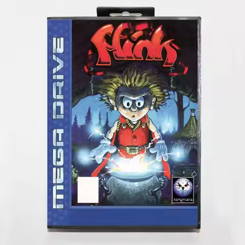 Flink MD Game Card with EUR Box for 16 Bit Sega Megadrive Genesis system