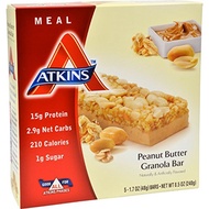 [USA]_Diet Aids 2Pack! Atkins Advantage Bar Peanut Butter Granola - 5 Bars