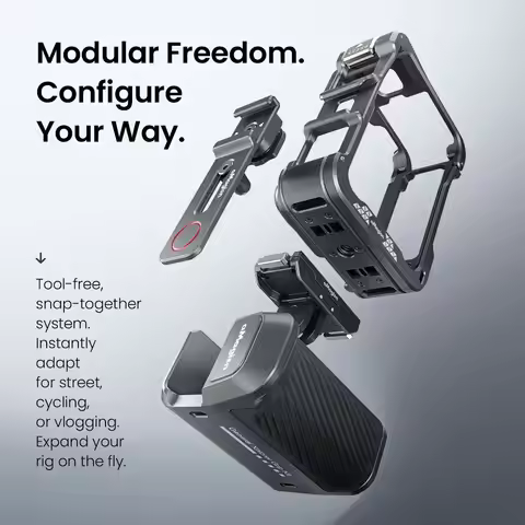 Aluminum Alloy Xplorer Grip Kit Handle Street Grip Vlog Holder for DJI Action 5Pro/4/3/Insta360 Ace