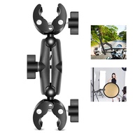 PULUZ Motorcycle Dualheads Crab Clamp Action Camera Handlebar Fixed Mount for Gopro DJI