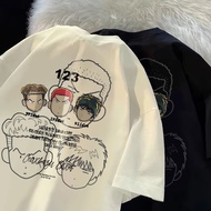 Korea Korea 2026 Boys Cartoon Short-Sleeved T-Shirt Pure Cotton Children's Clothing Summer 2025 New 