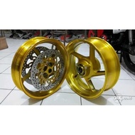 Velg delkevic ninja 250 fi z250fi double disc Velg tapak lebar 55 inc