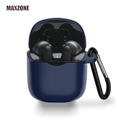 MAXZONE Protective Silicone Case Cover Bag Skin with Carabiner Scratch Proof Shockproof for JBL Tune 225 220 TWS True Wireless Earbuds
