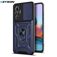 Ốp Có Vòng Chống Sốc KEYSION Ốp Bảo Vệ Camera Kéo Đẩy Cho Redmi 9 Power Redmi Note 10 Pro Max K40 Pr