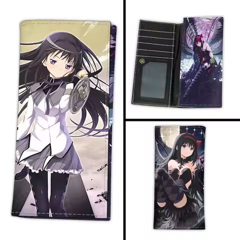 Anime Puella Magi Madoka Magica Homura Akemi Long Women Wallet Madoka Kaname Synthetic PU Leather Pu