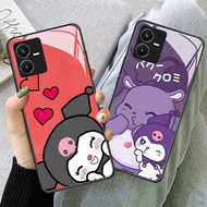 TS-68 Kuromi Baku HD Glass Casing for VIVO Y22 Y35 Y75 Y28 Y22S V25 Y55 iQOO Z6