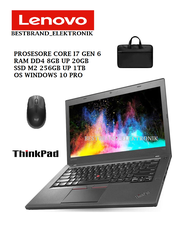 SPEK BAGUS !! LAPTOP LENOVO THINKPAD T460 T460s Touchscreen CORE I7 GEN 6 RAM 8GB/512SSD WIN 10 14 INCH"