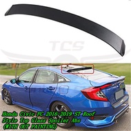 Honda Civic FC 2016-2021 ST Roof Style Top Glass Spoiler Abs (WITH OUT PAINTING)