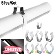 UMISTYDREAMUM9U 5Pcs Spring Terry Clip, With Rubber Protection Fixing Clips Lamp Tube Clip, Clamp Ho