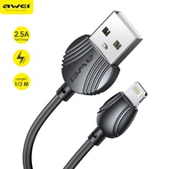 Awei CL-61/62/63 2.5A Fast Charge Cable 1M Micro Type C Lighting Data Cable Fast Charging Cable Phone Braided Wire Cable for iphone 13 12 pro Huawei Xiaomi oppo Samsung ipad