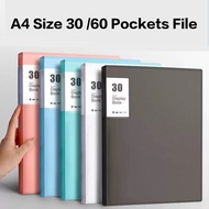 A4 Matte Transparent File Folder Organizer Certificate File Organizer Clear Folder Pocketr File Fail