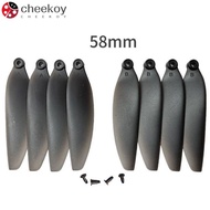 CHEEKOY Remote Control Drone Parts, 58mm/66mm Plastic Folding Propeller Blades, Universal Black Quad