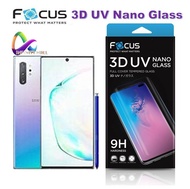 ฟิล์มกระจก ลงโค้ง กาวยูวี โฟกัส Focus 3D UV Nano Glass Samsung Galaxy S10 /  S10 Plus / Note 8 / Note 9 / Note10 / Note 10 Plus / Huawei Mate 30 Pro / P30 pro / Vivo V15 Pro Tempered Glass ฟิล์ม