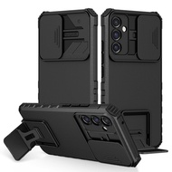 For Samsung Galaxy A34 5G Hybrid Shockproof Armor Stand Case Slide Lens Protective Cover WG8O