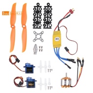 SG90 Servo 2212 KV2200 Brushless Motor 30A ESC 6035 Propeller Accessory Servo Motor As Shown Metal+P
