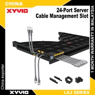 XYVIO 19" 1U Patch Panel Hole UTP LXJ Series Cable Management Slot Server Rack drawer