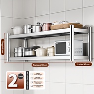 Freemax Rak Oven Rak Piring Stainless Steel Rak Microwave Rak Panci Rak Bumbu Dapur Portable Ukuran