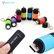VORLITEC LED Mini-Torch 0.3W 25Lum USB Rechargeable LED Torch Lamp Portable Keychain mini Torch Brig