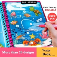 Pen Magic Water Book Magic Colouring Book for Kid Drawing Book for Kids Magic Book Buku Conteng Kids