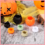 PIQ 2pcs Halloween Mini Cauldron Miniature Mini Halloween Candy Buet Pot Witch Cauldron MY
