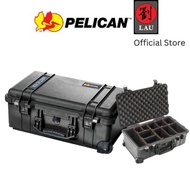 Pelican 1535  Air with TrekPak Divider System Wheeled Case (Black) - Lifetime Warranty