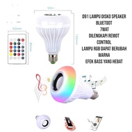 D91 DISCO LIGHT BULB LED DISCO 7w SPEAKER BLUETOOTH MUSIC 2 IN 1 2IN1 WIRELESS SPEKER RGB E27 S