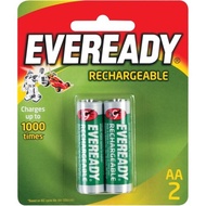 EVEREADY RECHARGEABLE BATTERY 2's AA 1300mAH (100% Genuine)