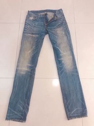 Levi’s 511 破壞 水洗 縫補 窄褲 W30 L34